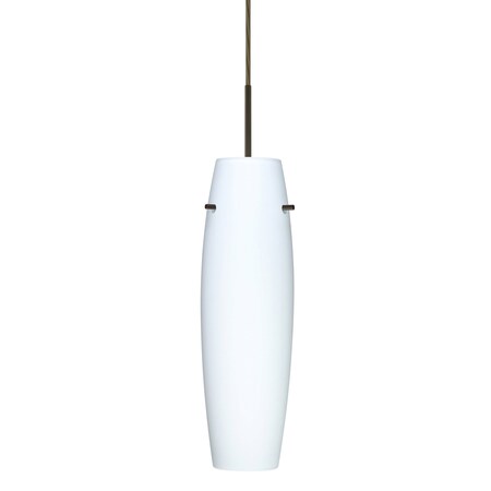 Besa Lighting Suzi Cord Pendant, Opal Matte, Bronze Finish, 1x100W Incandescent 1JT-489707-BR